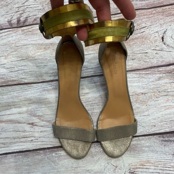 Sundance Twilight Zephyr Pewter Leather Suede Strappy Sandals Size 41 US 10 - Picture 5 of 11